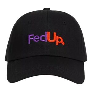 FedUp Hat Baseball Style Hat Adjustable Black Unisex